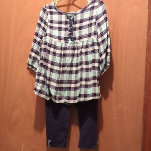 Blue & Pink Plaid Outfit